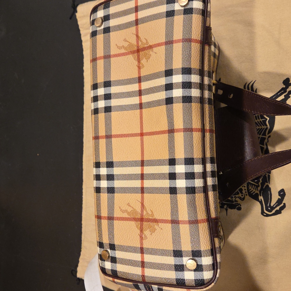 Burberry Beige and Brown Plaid Handbag - Picture 8 of 9